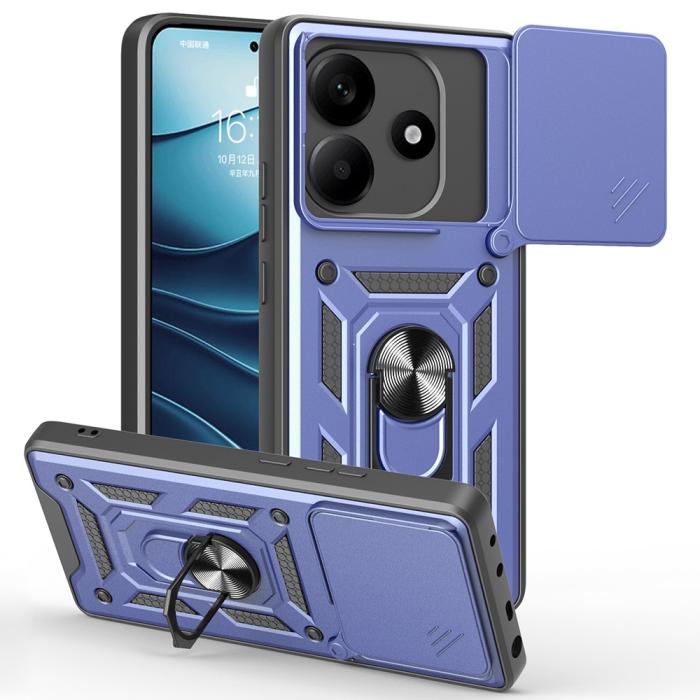 Bild 1, Xiaomi Redmi Note 14 5G Skal CamShield Hybrid Ring Blå
