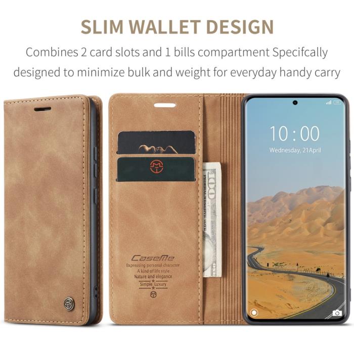 Bild 6, CASEME Redmi Note 14 Pro/Pro Plus 5G Fodral Flip Retro Läder