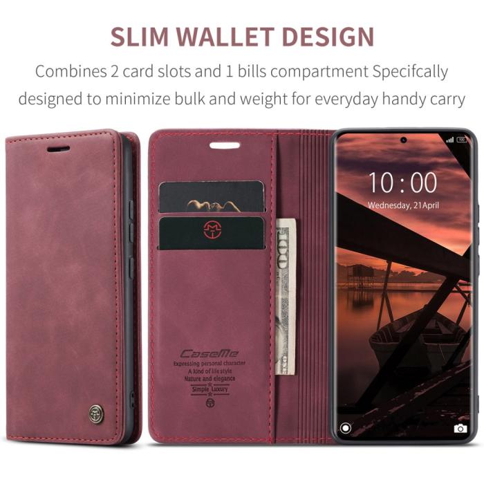 Bild 6, CASEME Redmi Note 14 Pro/Pro Plus 5G Fodral Flip Retro Läder