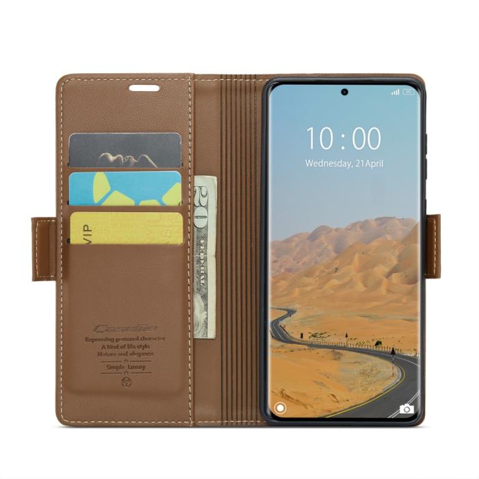 Bild 3, CASEME Redmi Note 14 Pro/Pro Plus 5G Fodral RFID Läder Brun