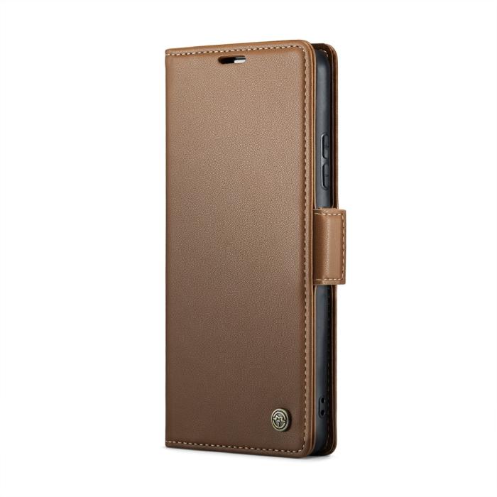 Bild 2, CASEME Xiaomi Redmi Note 14 5G Fodral RFID Läder Brun