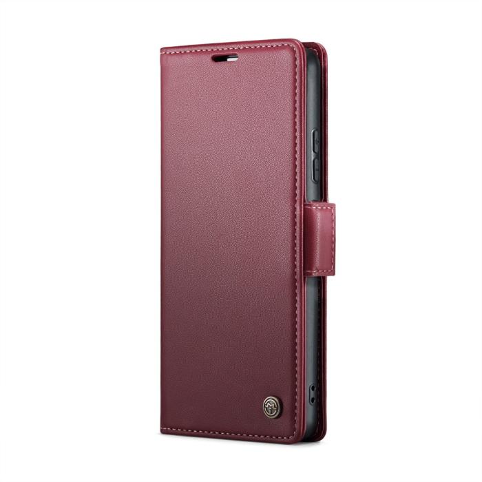 Bild 2, CASEME Xiaomi Redmi Note 14 5G Fodral RFID Läder Röd