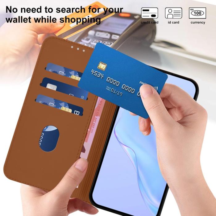 Bild 5, Xiaomi Redmi Note 14 Pro/Pro Plus 5G Fodral Läder Brun
