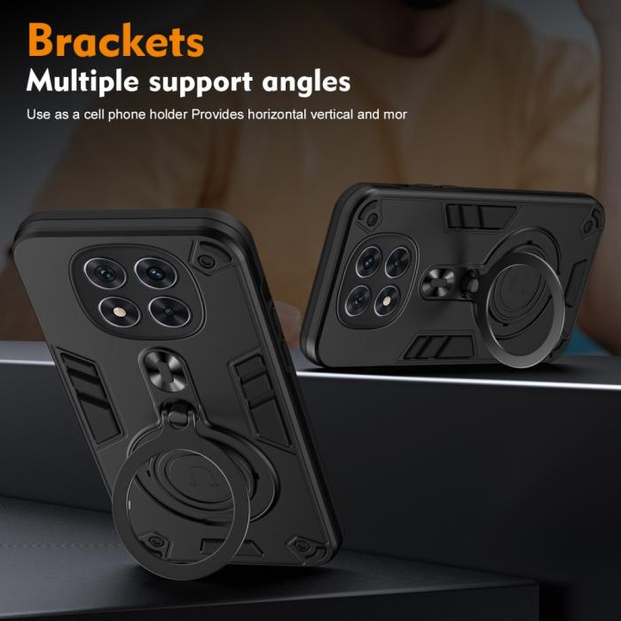 Bild 4, Xiaomi Redmi Note 14 Pro 5G Skal Kickstand Hybrid Svart