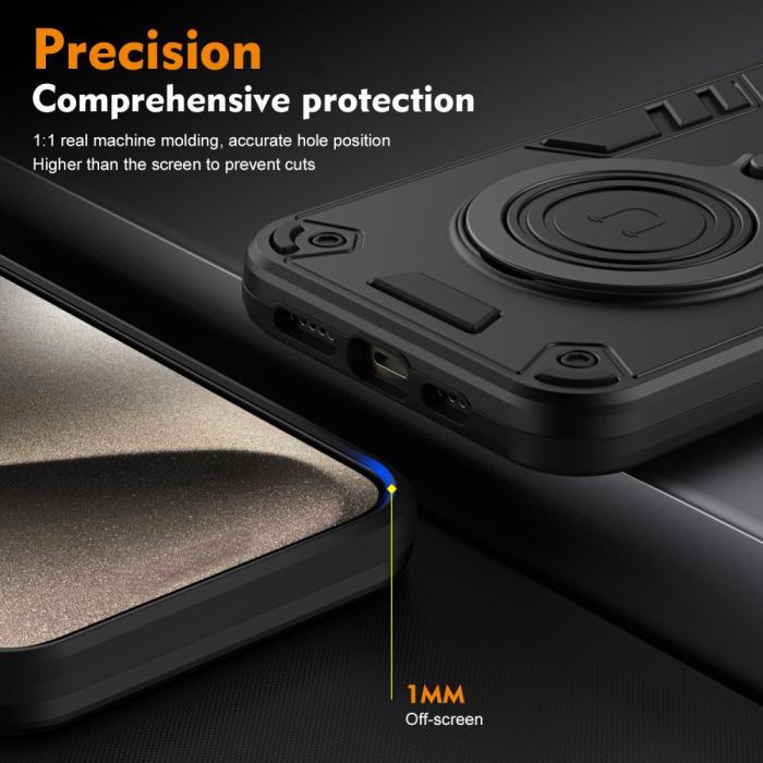 Bild 5, Xiaomi Redmi Note 14 Pro 5G Skal Kickstand Hybrid Svart