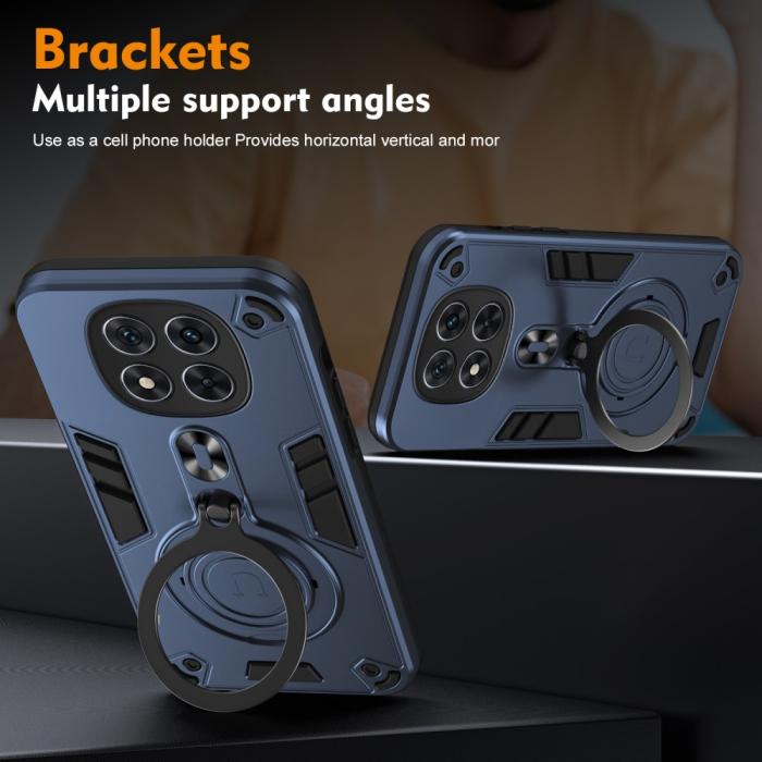 Bild 4, Xiaomi Redmi Note 14 Pro 5G Skal Kickstand Hybrid Blå