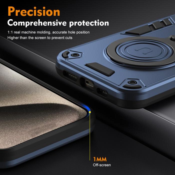 Bild 5, Xiaomi Redmi Note 14 Pro 5G Skal Kickstand Hybrid Blå