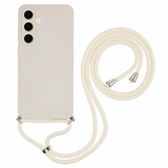 Bild 1, Samsung Galaxy S25 Skal TPU Med Mobilsnöre Beige
