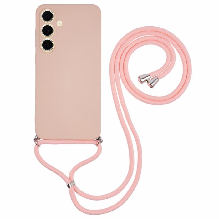 Bild 1, Samsung Galaxy S25 Skal TPU Med Mobilsnöre Rosa