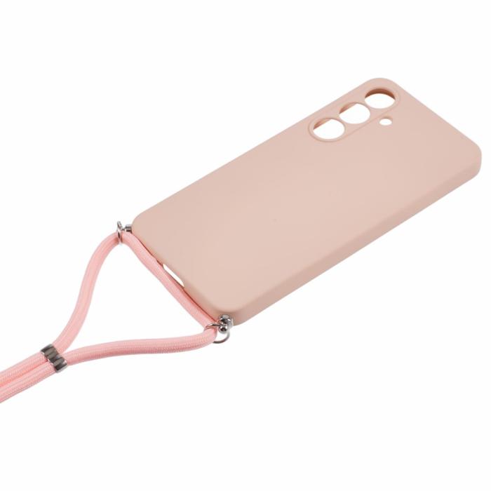 Bild 3, Samsung Galaxy S25 Skal TPU Med Mobilsnöre Rosa