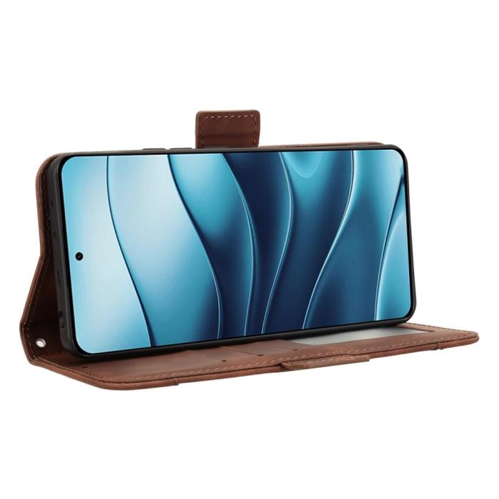 Bild 4, Xiaomi Redmi Note 14 5G Fodral Med Avtagbart Kortfack Brun