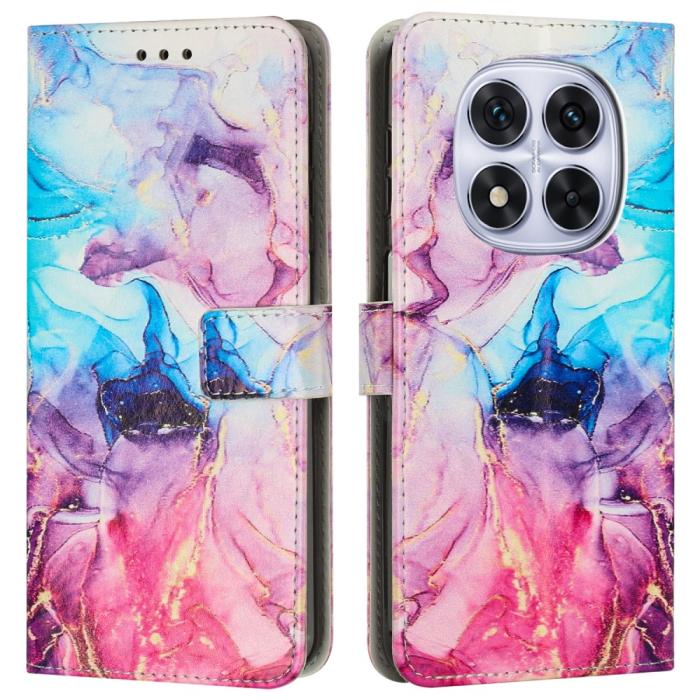 Bild 1, Xiaomi Redmi Note 14 Pro/Pro Plus 5G Fodral Marmor Rosa/Lila