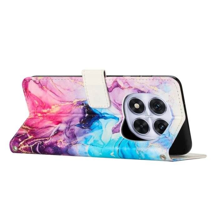 Bild 3, Xiaomi Redmi Note 14 Pro/Pro Plus 5G Fodral Marmor Rosa/Lila