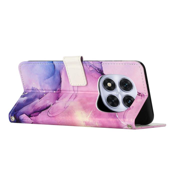 Bild 3, Xiaomi Redmi Note 14 Pro/Pro Plus 5G Fodral Marmor Lila