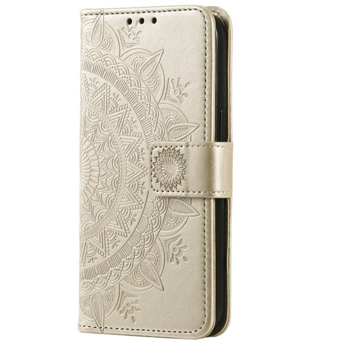 Bild 5, Xiaomi Redmi Note 14 5G Fodral Mandala Läder Guld