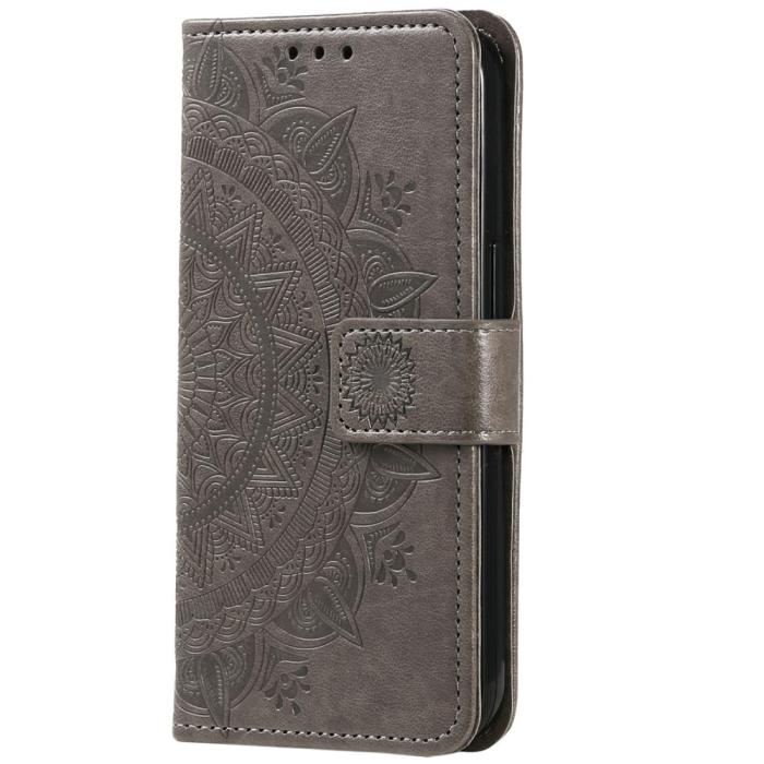 Bild 5, Xiaomi Redmi Note 14 5G Fodral Mandala Läder Grå