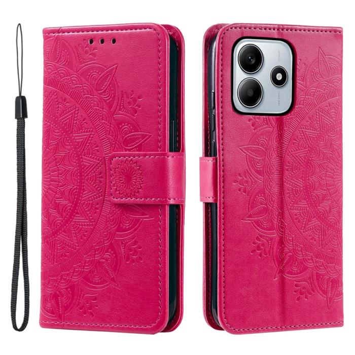 Bild 1, Xiaomi Redmi Note 14 5G Fodral Mandala Läder Rosa