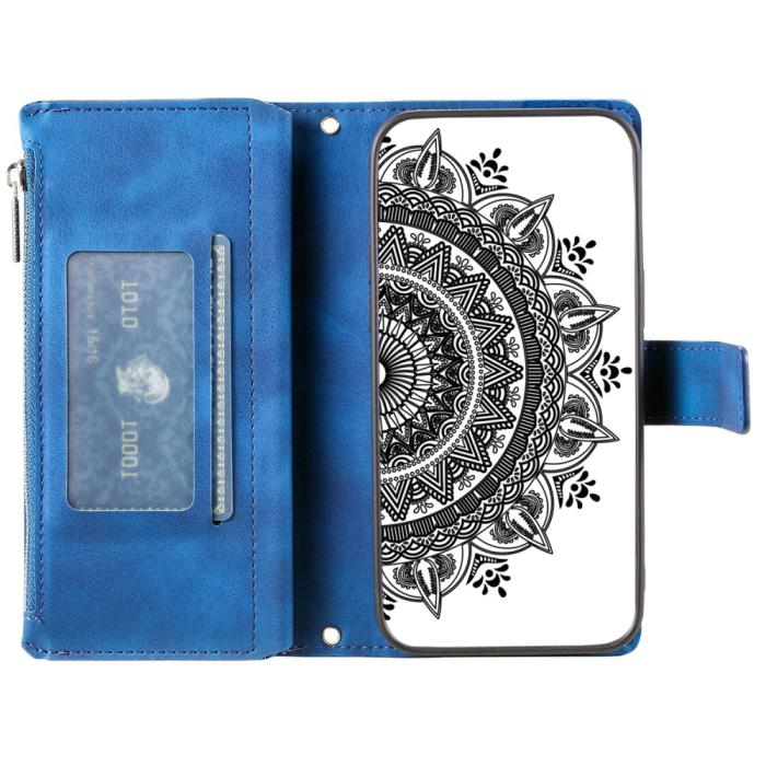 Bild 3, Xiaomi Redmi Note 14 5G Fodral Mandala Läder Blå