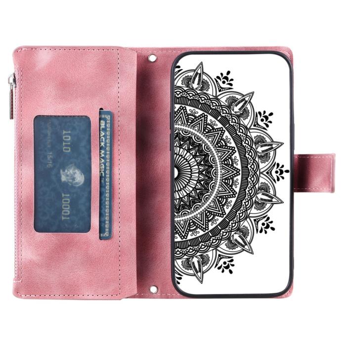 Bild 3, Xiaomi Redmi Note 14 5G Fodral Mandala Läder Roséguld