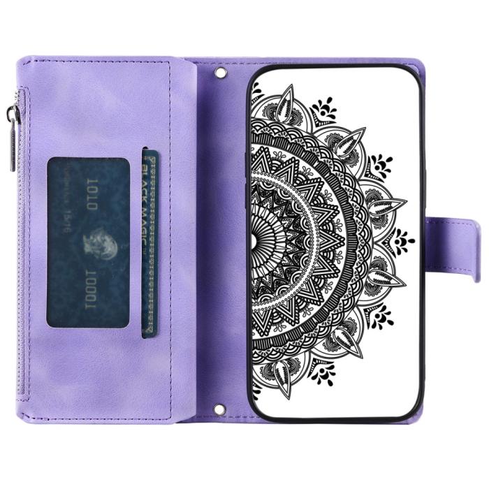 Bild 3, Xiaomi Redmi Note 14 5G Fodral Mandala Läder Lila