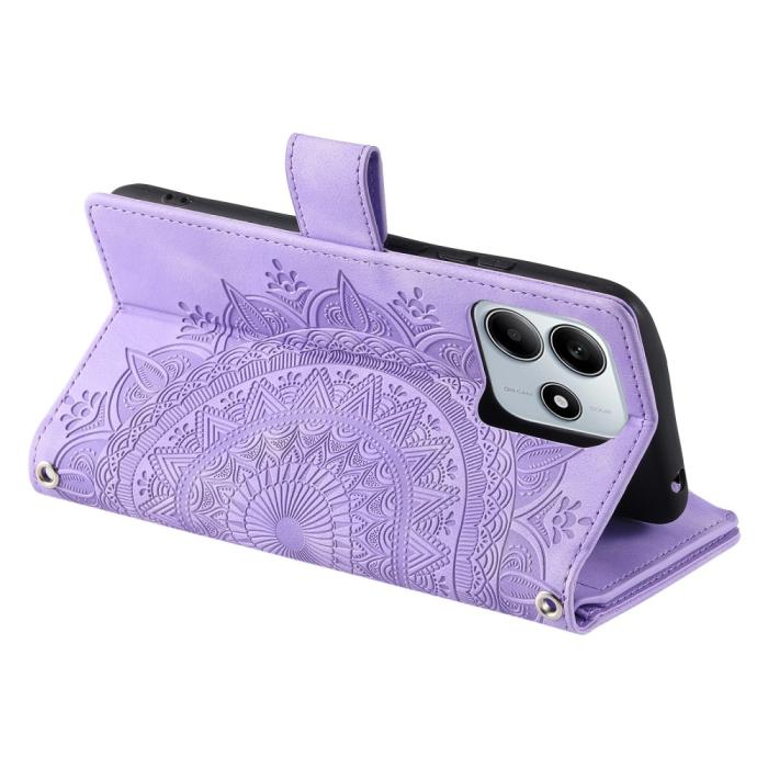 Bild 4, Xiaomi Redmi Note 14 5G Fodral Mandala Läder Lila
