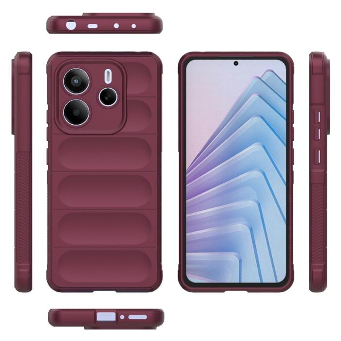 Bild 6, Xiaomi Redmi Note 14 5G Skal Magic Shield Vinröd
