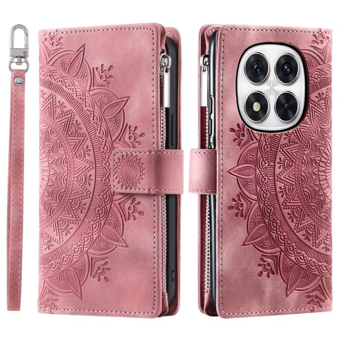 Bild 1, Xiaomi Redmi Note 14 Pro/Pro Plus 5G Fodral Mandala Roséguld