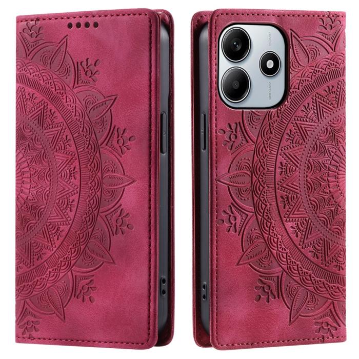 Bild 1, Xiaomi Redmi Note 14 4G Fodral Flip Mandala Läder Rosa