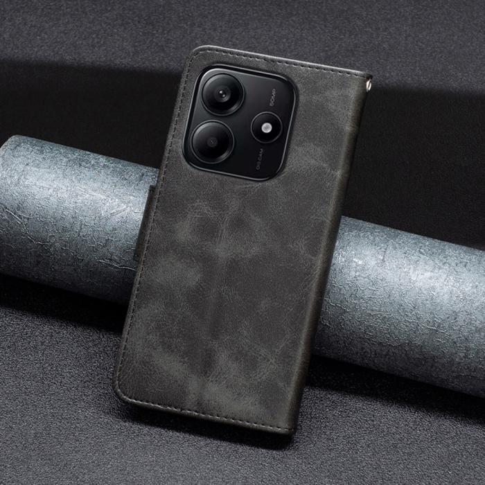 Bild 6, Xiaomi Redmi Note 14 4G Fodral Läder Solid Shark Svart