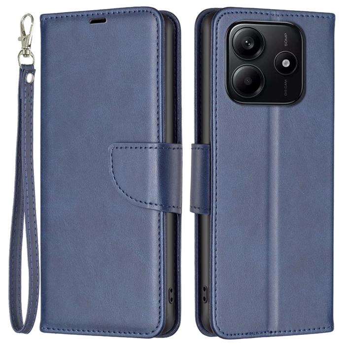 Bild 1, Xiaomi Redmi Note 14 4G Fodral Läder Solid Shark Blå