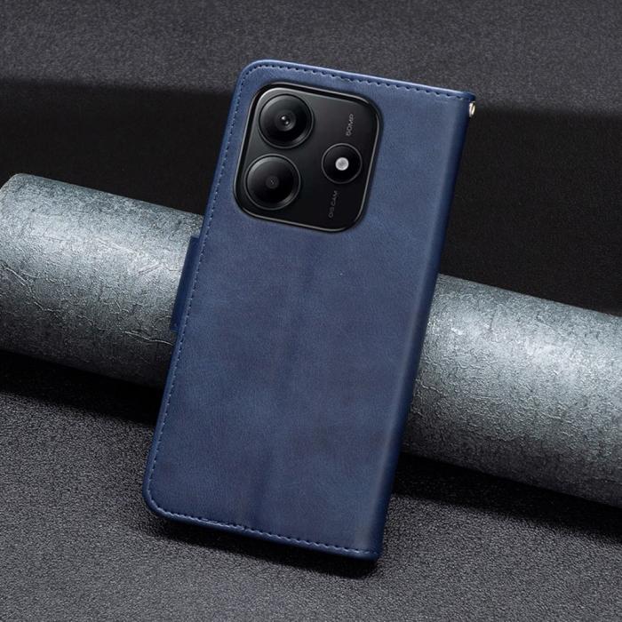 Bild 6, Xiaomi Redmi Note 14 4G Fodral Läder Solid Shark Blå