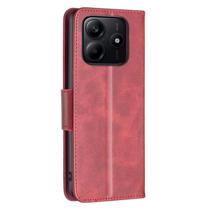 Bild 5, Xiaomi Redmi Note 14 4G Fodral Läder Solid Shark Röd