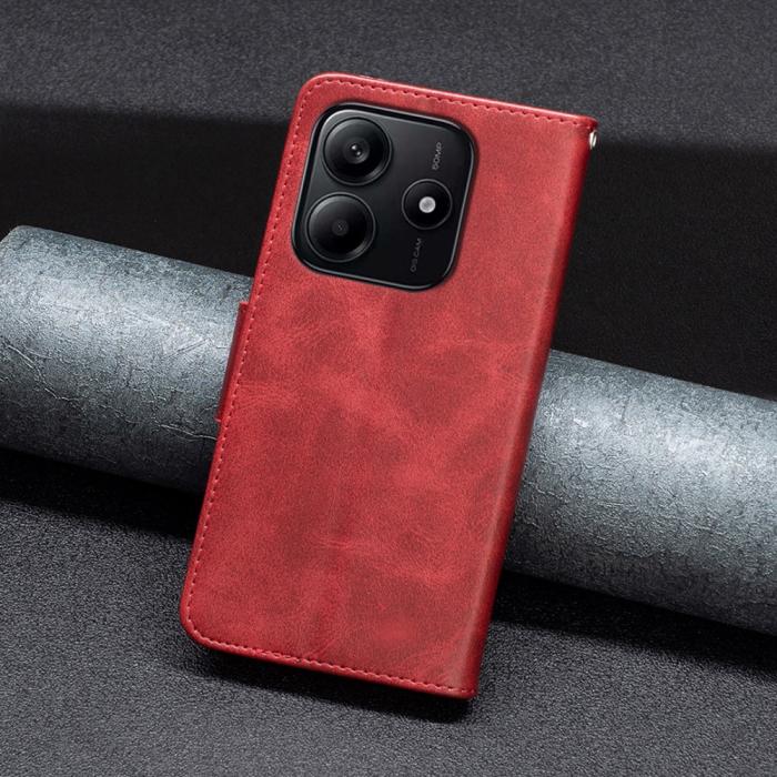 Bild 6, Xiaomi Redmi Note 14 4G Fodral Läder Solid Shark Röd
