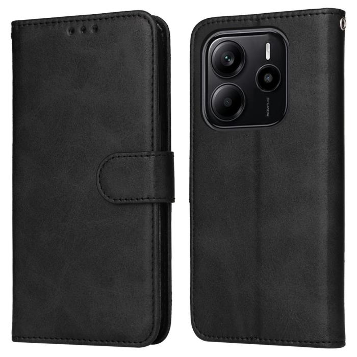 Bild 1, Xiaomi Redmi Note 14 4G Fodral Läder Folio Svart