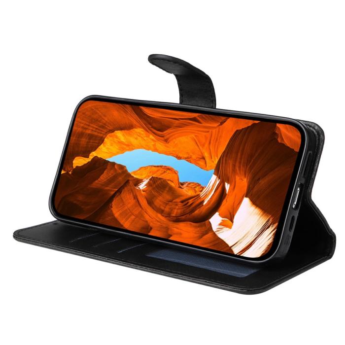 Bild 3, Xiaomi Redmi Note 14 4G Fodral Läder Folio Svart