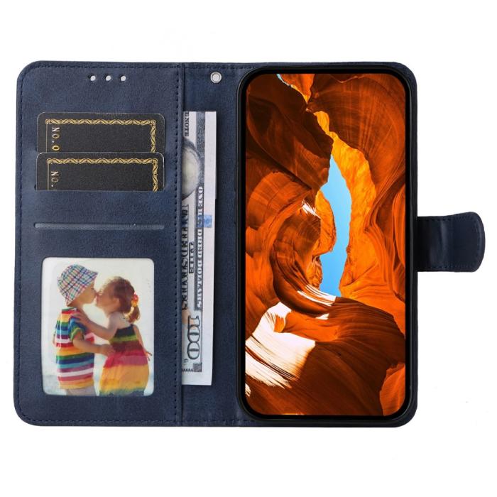 Bild 2, Xiaomi Redmi Note 14 4G Fodral Läder Folio Blå