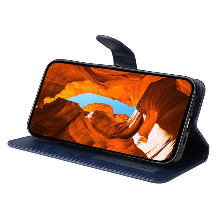 Bild 3, Xiaomi Redmi Note 14 4G Fodral Läder Folio Blå