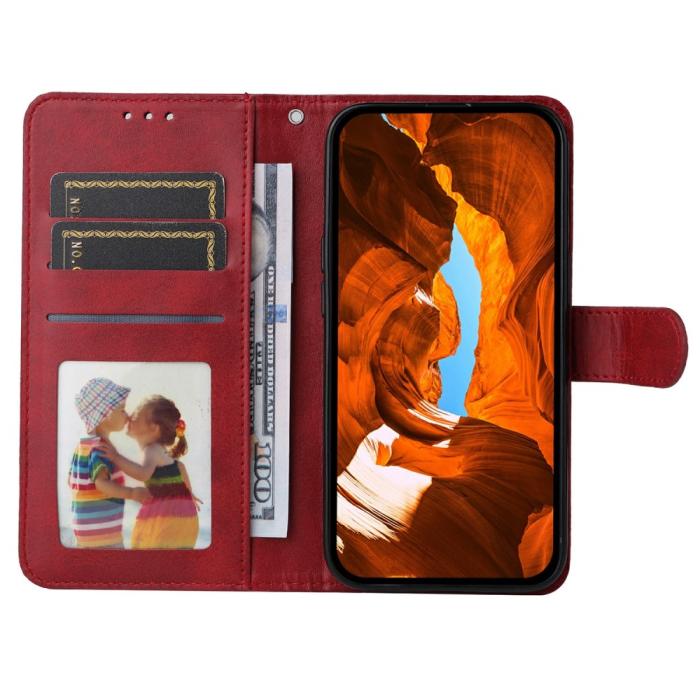 Bild 2, Xiaomi Redmi Note 14 4G Fodral Läder Folio Röd