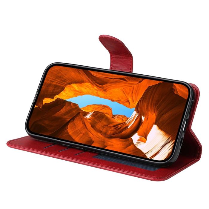 Bild 3, Xiaomi Redmi Note 14 4G Fodral Läder Folio Röd