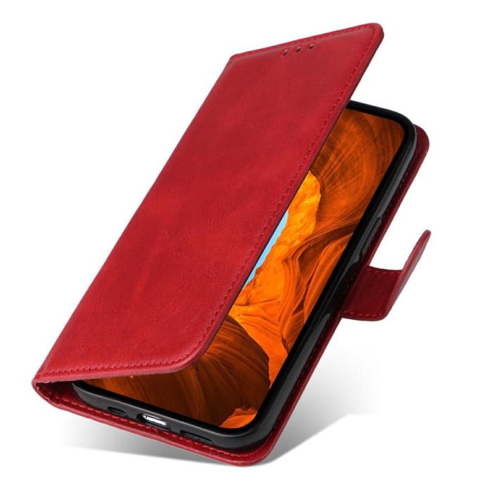 Bild 5, Xiaomi Redmi Note 14 4G Fodral Läder Folio Röd