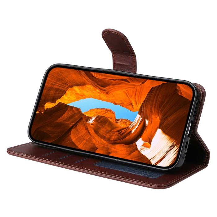 Bild 3, Xiaomi Redmi Note 14 4G Fodral Läder Folio Brun