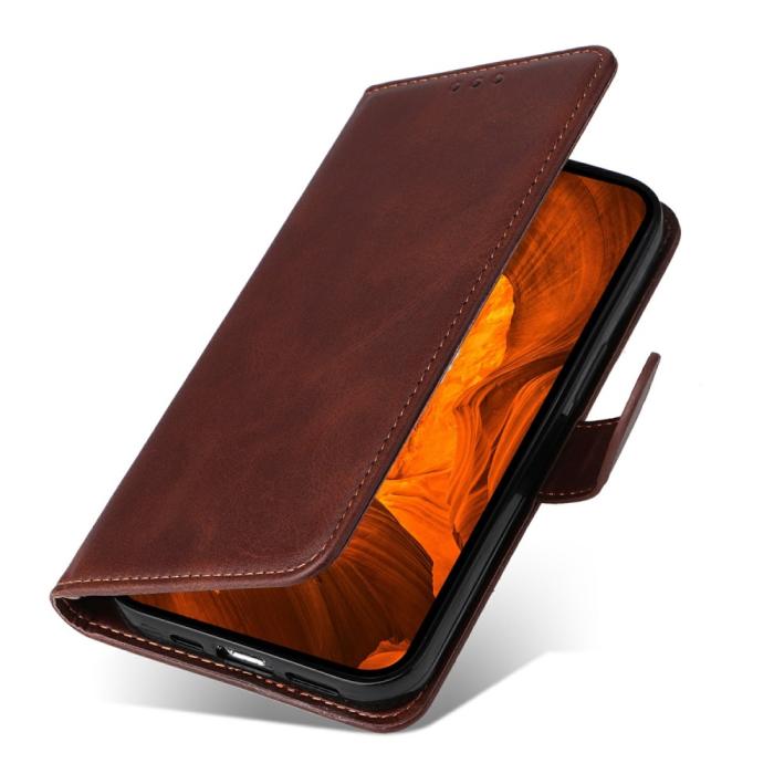 Bild 5, Xiaomi Redmi Note 14 4G Fodral Läder Folio Brun