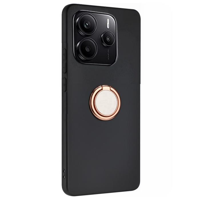 Bild 2, Xiaomi Redmi Note 14 4G Skal Ring Svart / Roséguld