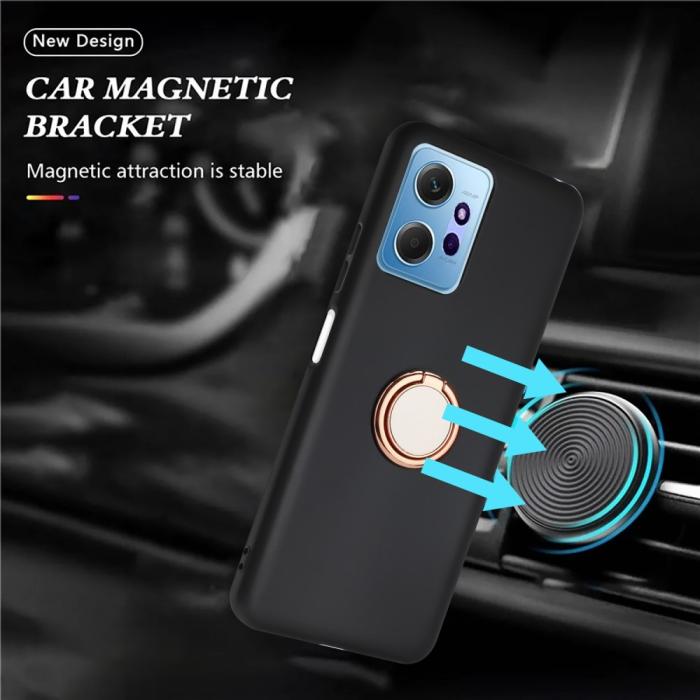 Bild 3, Xiaomi Redmi Note 14 4G Skal Ring Svart / Roséguld