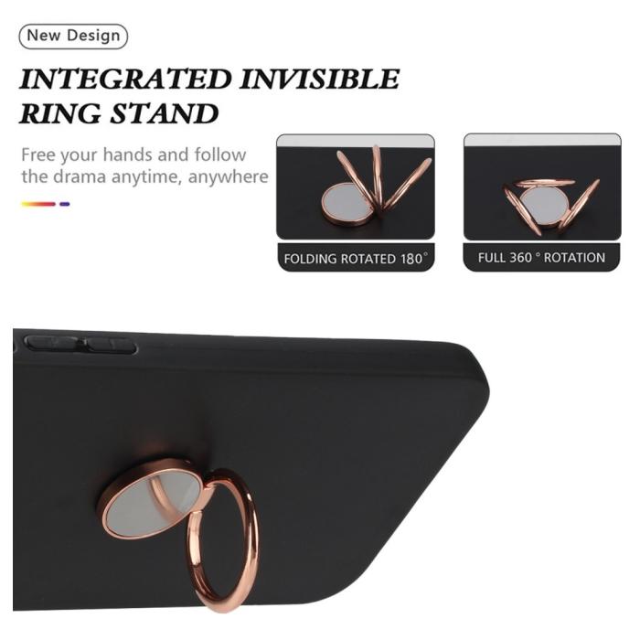 Bild 4, Xiaomi Redmi Note 14 4G Skal Ring Svart / Roséguld