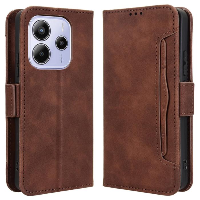 Bild 1, Xiaomi Redmi Note 14 4G Fodral Med Avtagbart Kortfack Brun