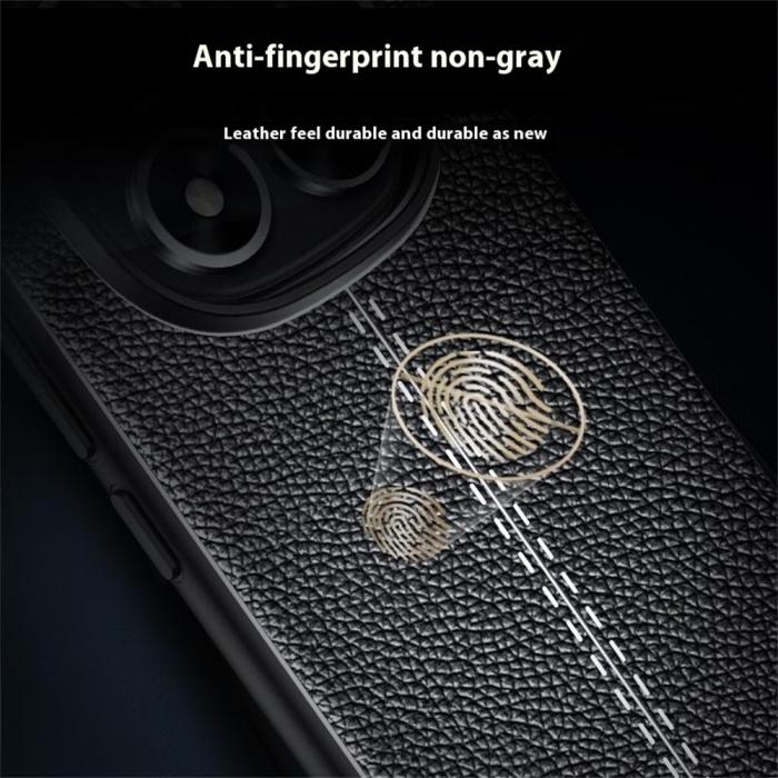 Bild 6, Xiaomi Redmi Note 14 Pro/Pro Plus 5G Skal Litchi Textur Svart
