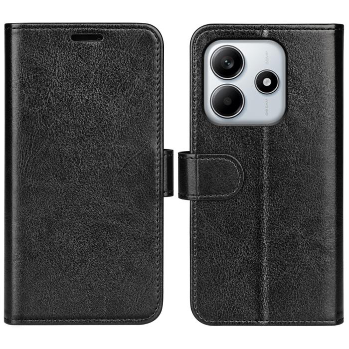 Bild 1, Xiaomi Redmi Note 14 4G Fodral Crazy Horse Läder Svart