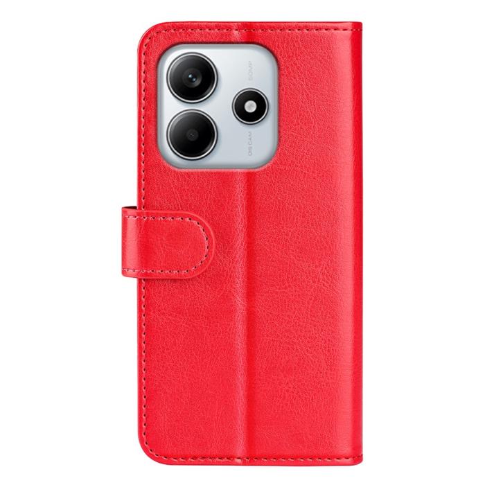 Bild 6, Xiaomi Redmi Note 14 4G Fodral Crazy Horse Läder Röd