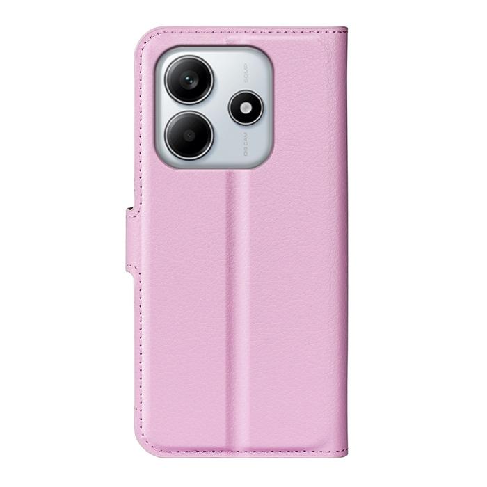 Bild 6, Xiaomi Redmi Note 14 4G Fodral Litchi Läder Ljus Rosa